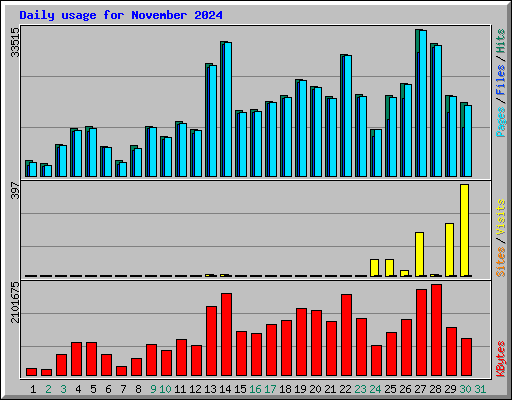 Daily usage for November 2024